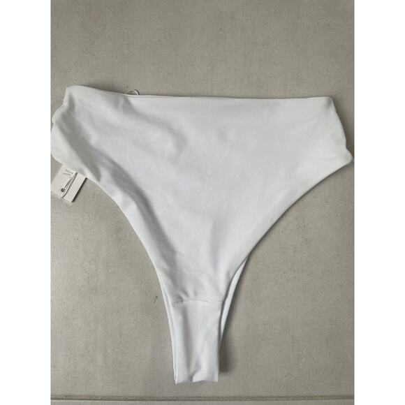 Meshki Swim Bikini Bottom High Waist Cut Out Logo Maleah Swimwear - Picture 6 of 7